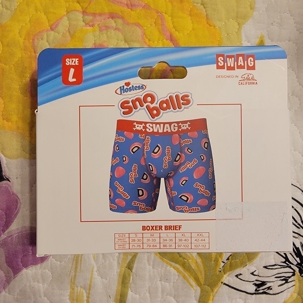 NIB Men's Hostess Sno Balls Boxer Briefs